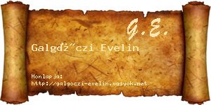 Galgóczi Evelin névjegykártya